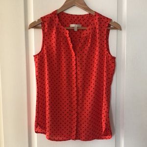 (2/$15) Orange Banana Republic Sleeveless Top Size Small